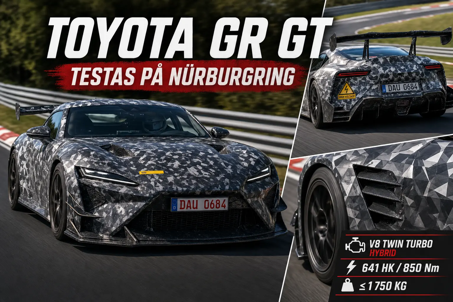 Toyota GR GT testas i vassare version på Nürburgring
